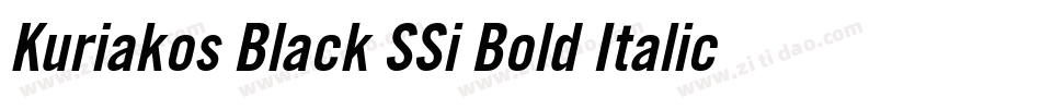 Kuriakos Black SSi Bold Italic字体转换